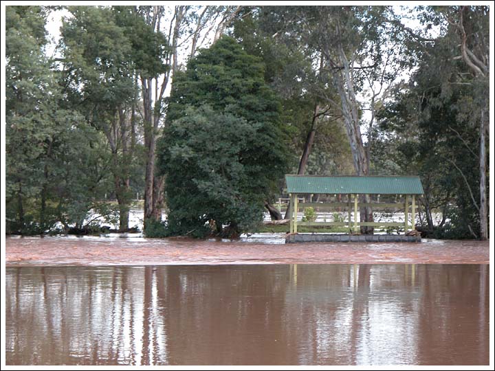 View 3.
The shelter with the river and Tinamba Road in the background.
